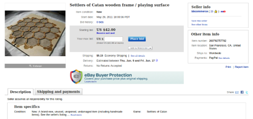 Screenshot of eBay auction